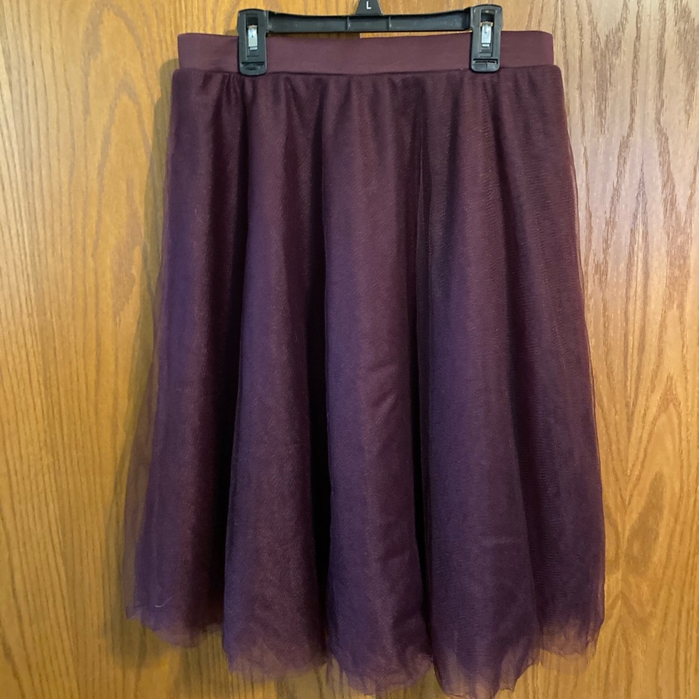 Fun and flirty merlot tulle skirt